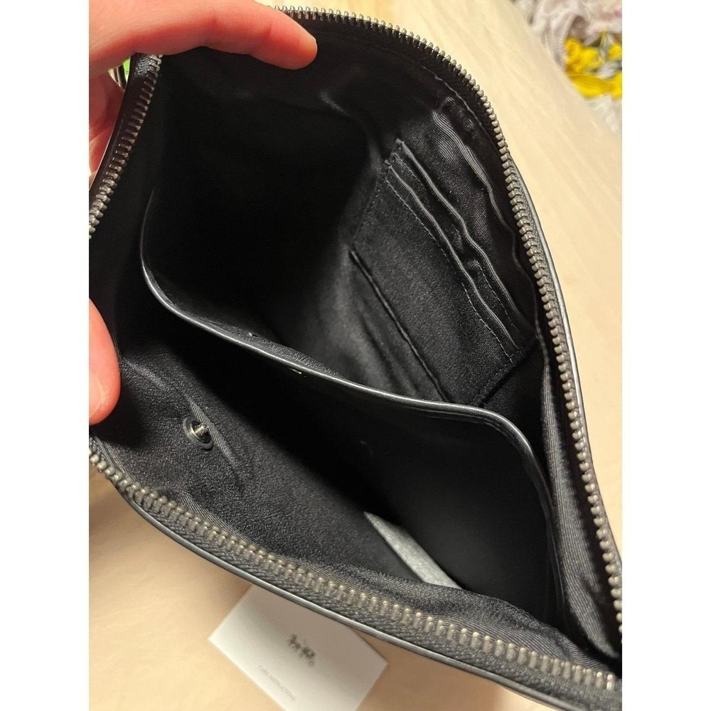 Star Wars x Coach Darth Vader Large Pouch Black Leather Clutch F85707 NWT gift - Picture 2 of 8